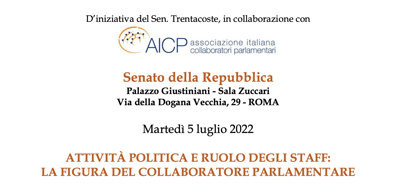 Attività politica e ruolo degli staff: la figura del collaboratore parlamentare